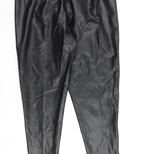 Marks and Spencer Womens Black Polyethylene Trousers Size 14 L28 in Regular