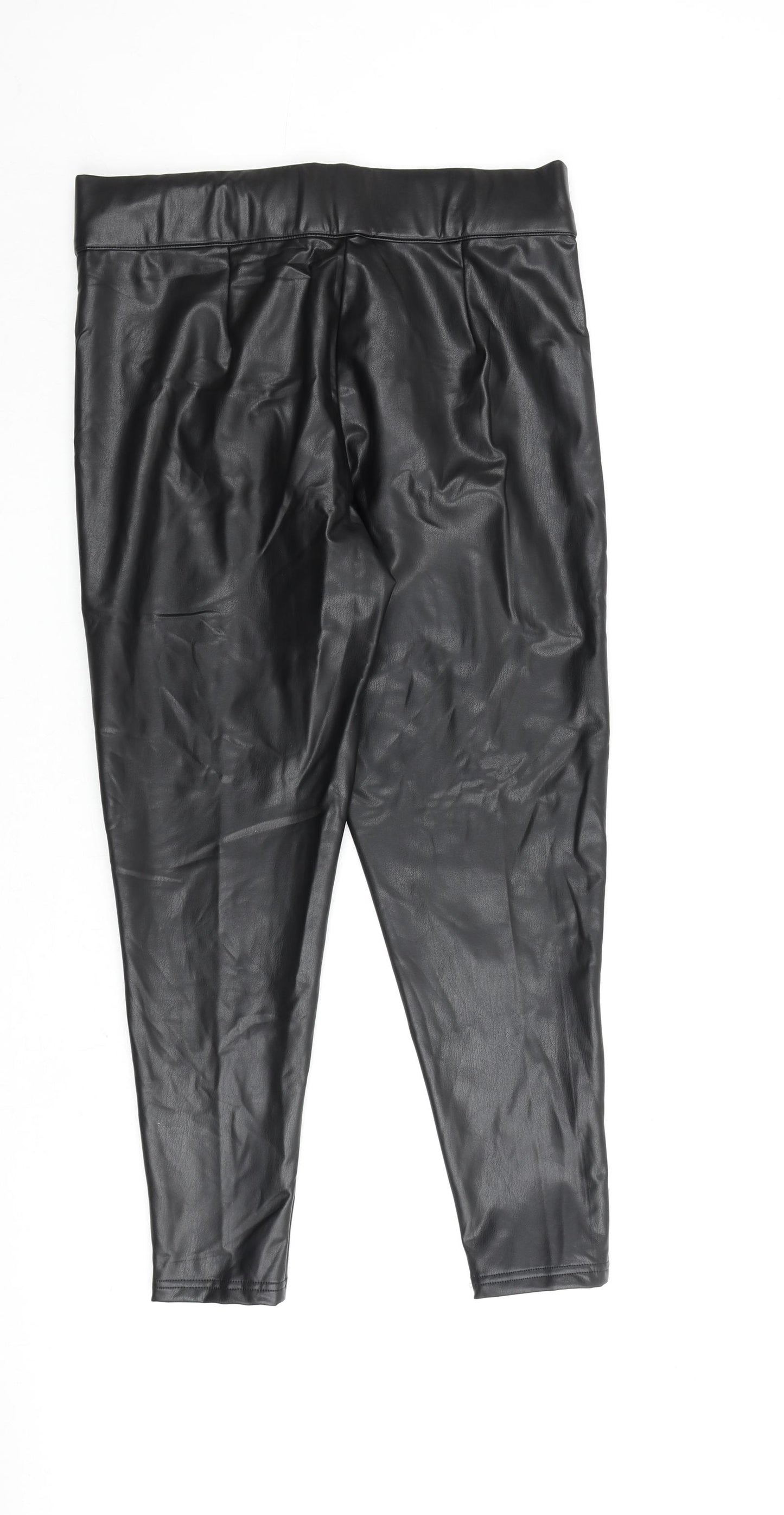 Marks and Spencer Womens Black Polyethylene Trousers Size 14 L28 in Regular