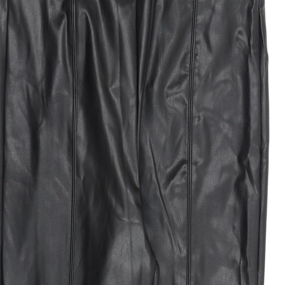 Marks and Spencer Womens Black Polyethylene Trousers Size 14 L28 in Regular