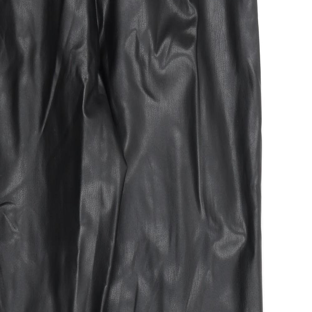 Marks and Spencer Womens Black Polyethylene Trousers Size 14 L28 in Regular