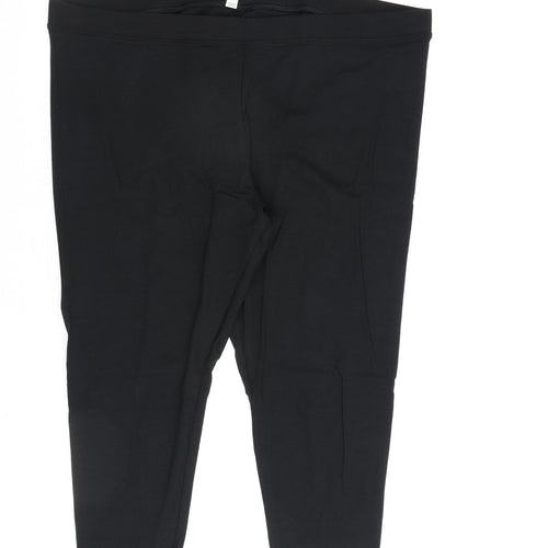 Marks and Spencer Womens Black Cotton Capri Leggings Size 20 L23 in