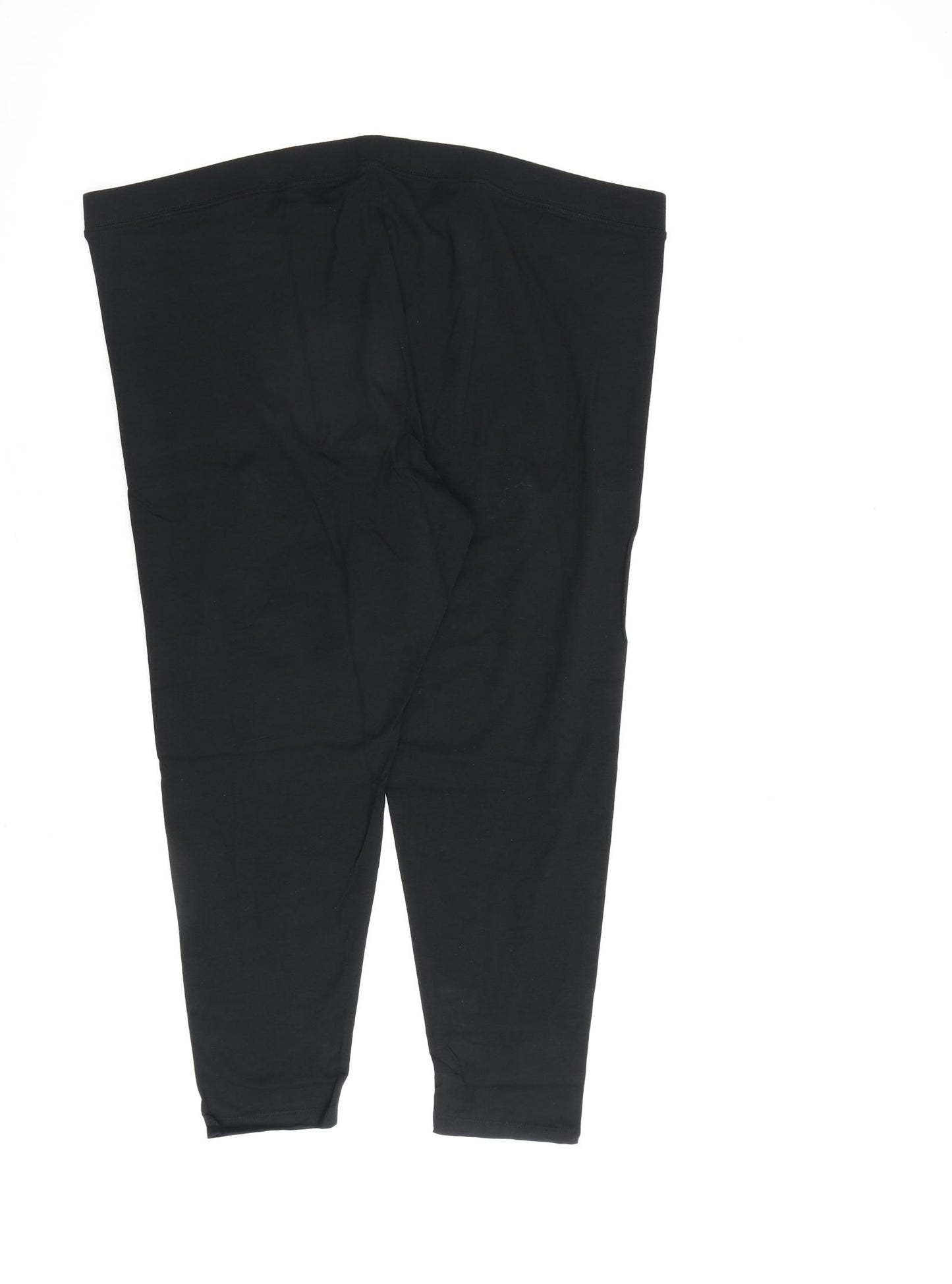 Marks and Spencer Womens Black Cotton Capri Leggings Size 20 L23 in