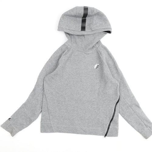 FIVE Boys Grey Cotton Pullover Hoodie Size 11-12 Years Pullover
