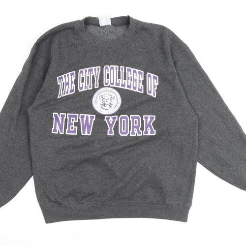 Champion Mens Grey Cotton Pullover Sweatshirt Size L