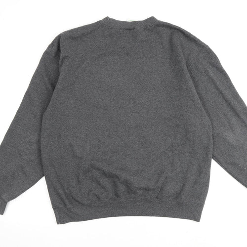 Champion Mens Grey Cotton Pullover Sweatshirt Size L