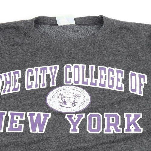 Champion Mens Grey Cotton Pullover Sweatshirt Size L