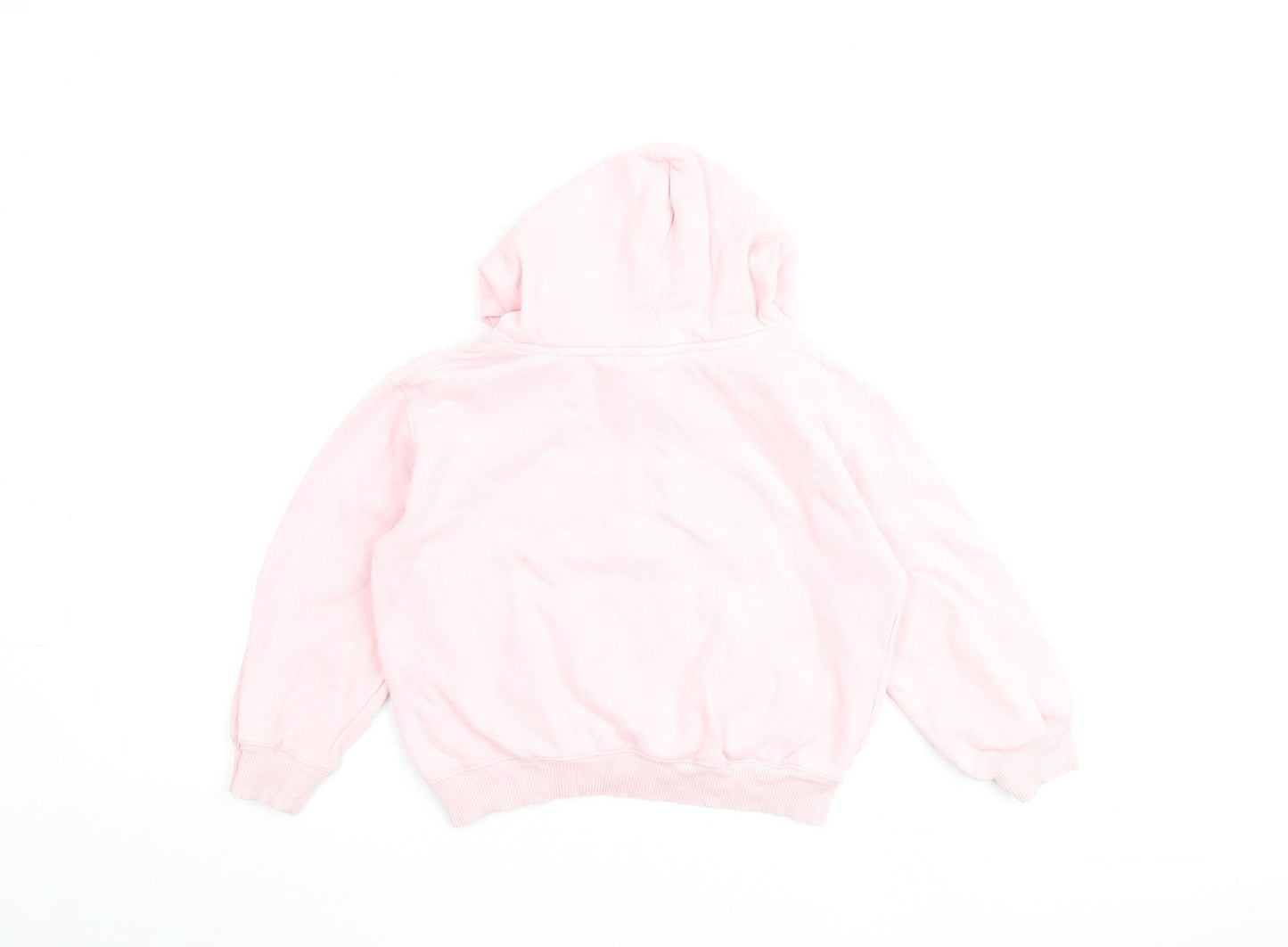 Disney Girls Pink Houndstooth Cotton Pullover Hoodie Size 7-8 Years Pullover