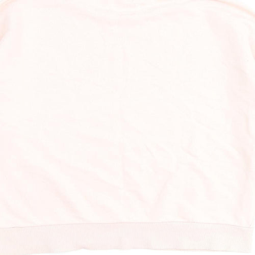 New Look Womens Pink Cotton Pullover Sweatshirt Size 6 Pullover