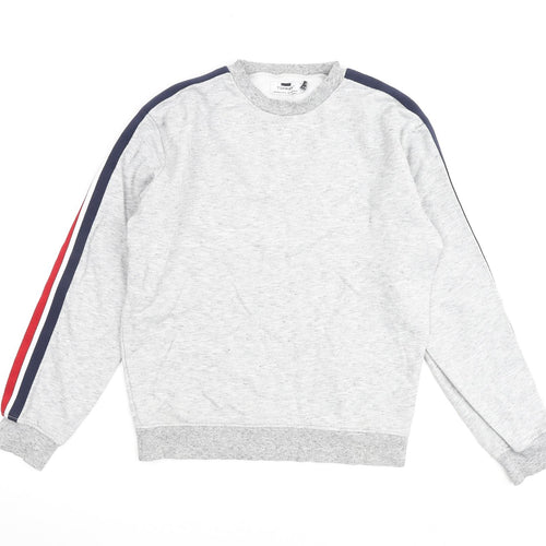 Topman Mens Grey Cotton Pullover Sweatshirt Size XS - 2xs