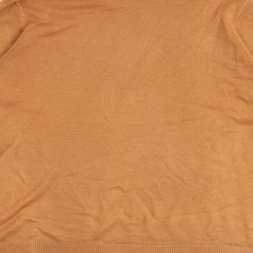 Marks and Spencer Womens Brown Roll Neck Acrylic Pullover Jumper Size 18