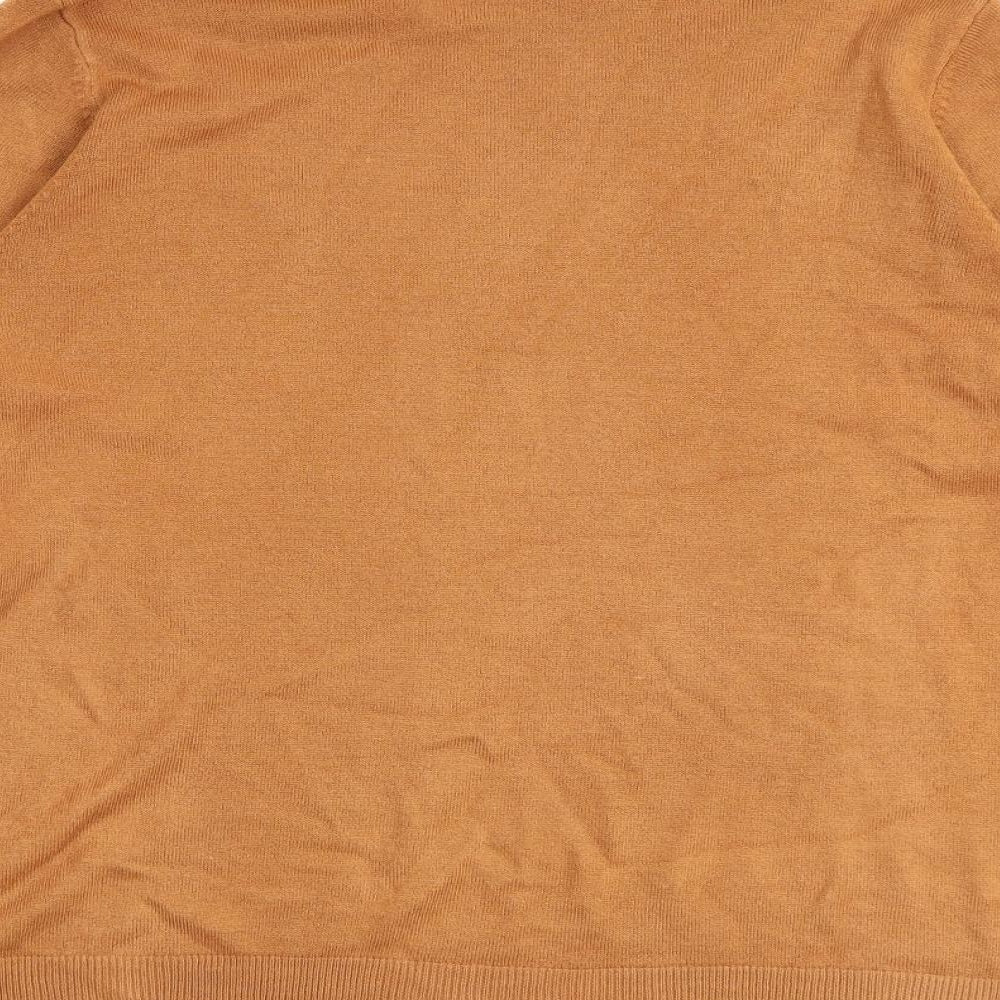 Marks and Spencer Womens Brown Roll Neck Acrylic Pullover Jumper Size 18