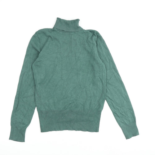 Oasis Womens Green Roll Neck Viscose Pullover Jumper Size M