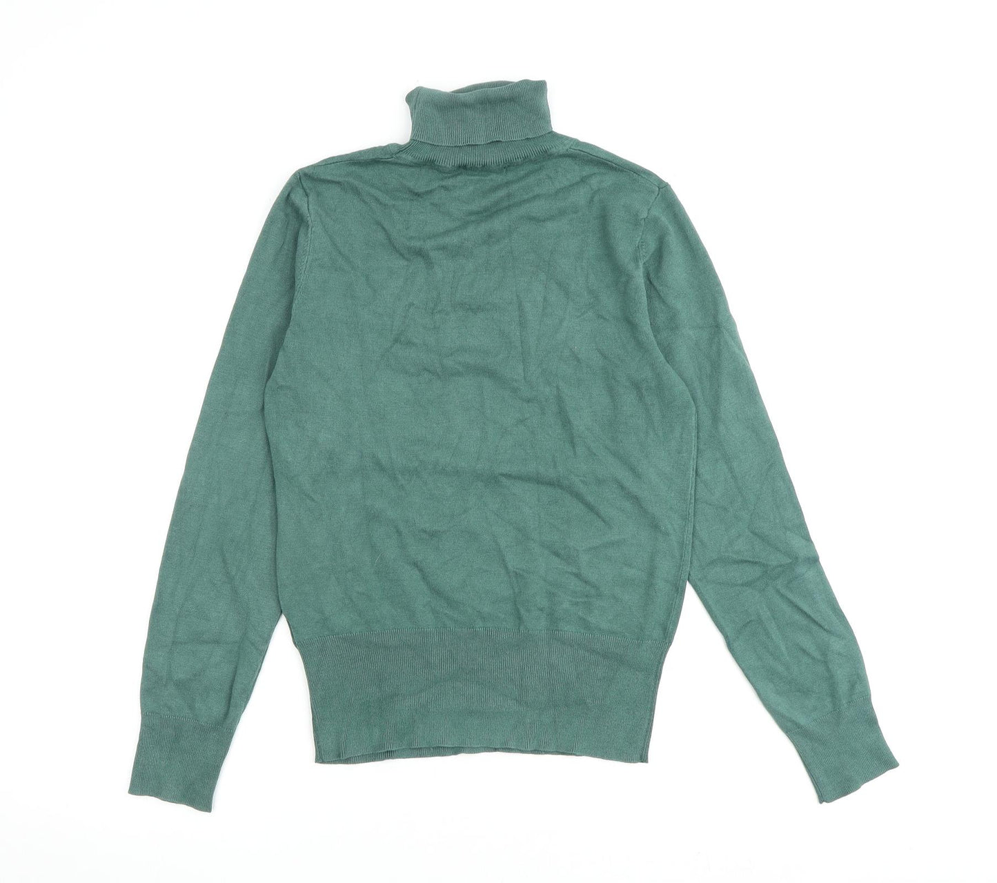 Oasis Womens Green Roll Neck Viscose Pullover Jumper Size M