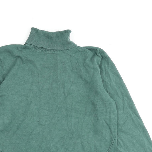 Oasis Womens Green Roll Neck Viscose Pullover Jumper Size M