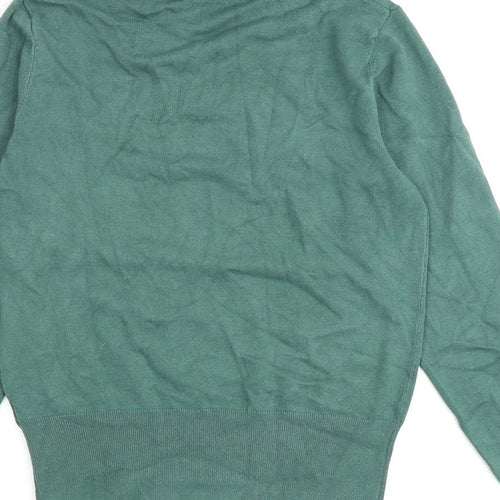 Oasis Womens Green Roll Neck Viscose Pullover Jumper Size M