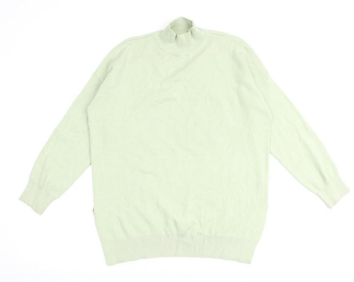 Stradivarius Womens Green High Neck Acrylic Pullover Jumper Size S