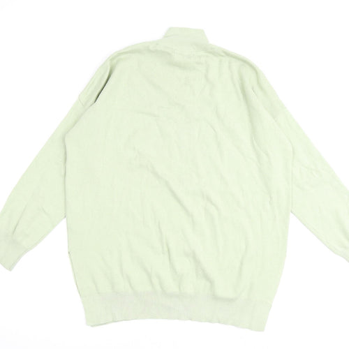 Stradivarius Womens Green High Neck Acrylic Pullover Jumper Size S