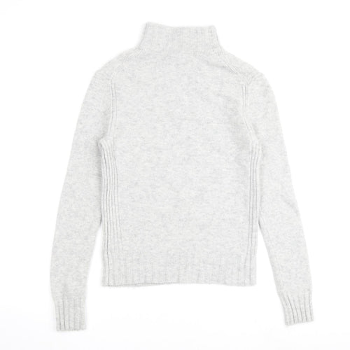 Point Sur Womens Grey Round Neck Acrylic Pullover Jumper Size S