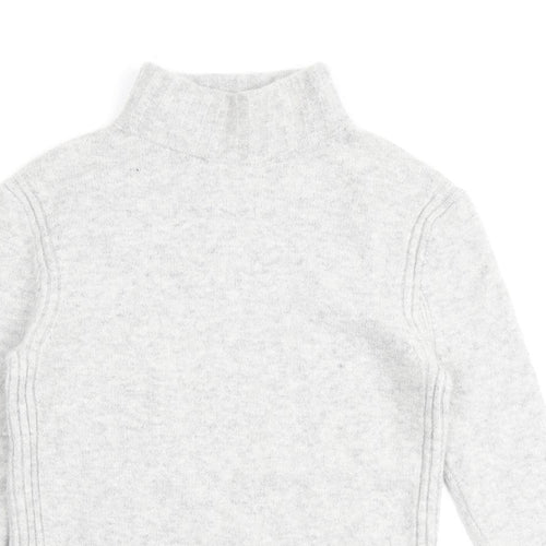 Point Sur Womens Grey Round Neck Acrylic Pullover Jumper Size S
