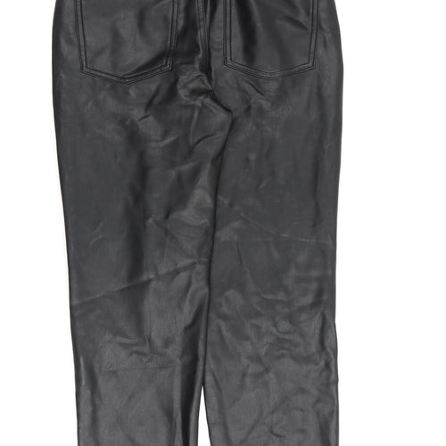 Only Womens Black Polyester Trousers Size S L27 in Regular Zip