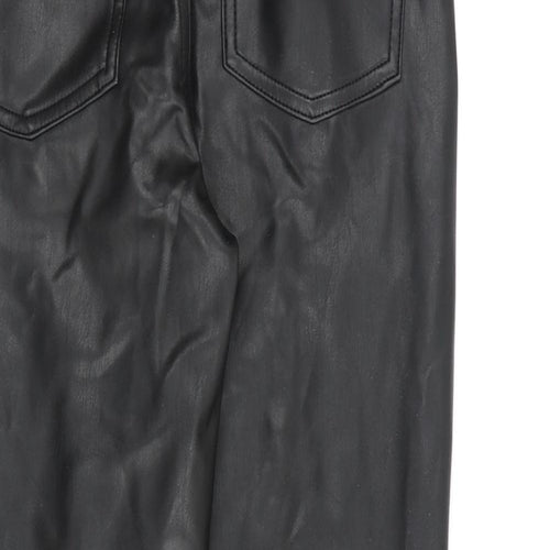 Only Womens Black Polyester Trousers Size S L27 in Regular Zip