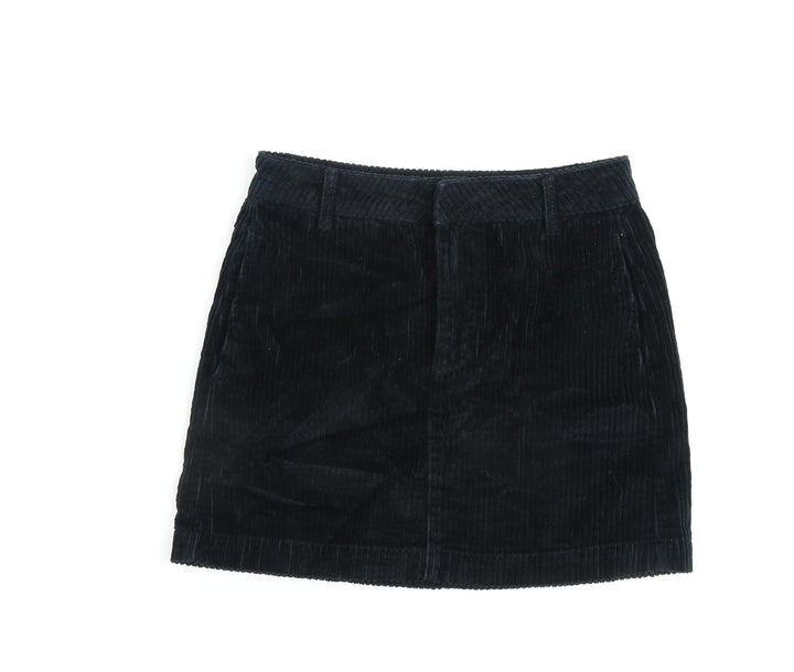 BDG Womens Blue Cotton A-Line Skirt Size S Zip