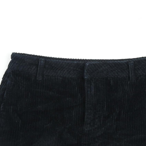 BDG Womens Blue Cotton A-Line Skirt Size S Zip