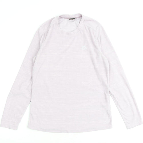 K.WAY Womens Pink V-Neck Polyester Pullover Jumper Size S
