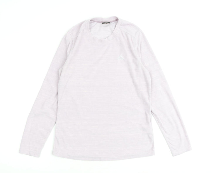 K.WAY Womens Pink V-Neck Polyester Pullover Jumper Size S