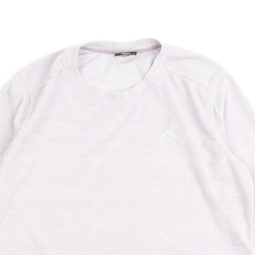 K.WAY Womens Pink V-Neck Polyester Pullover Jumper Size S