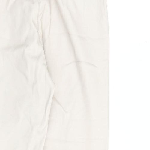 Topshop Womens Beige Polyurethane Trousers Size 10 L24 in Regular Zip