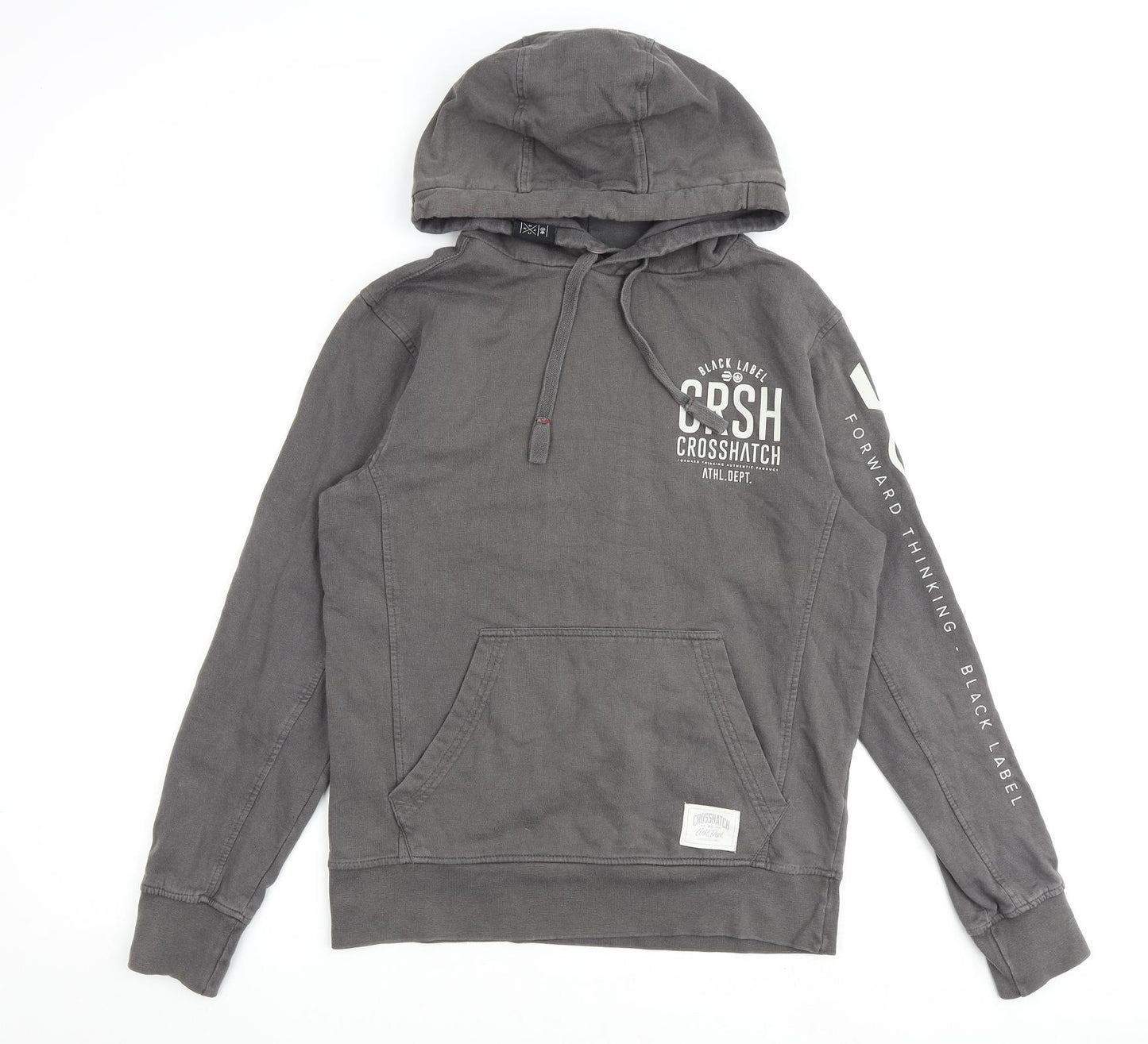 Crosshatch Mens Grey Cotton Pullover Hoodie Size M