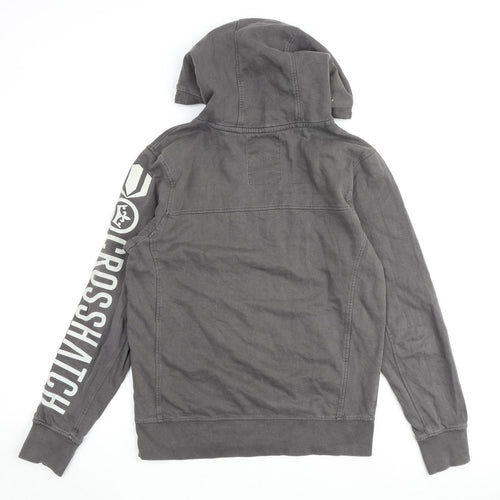 Crosshatch Mens Grey Cotton Pullover Hoodie Size M