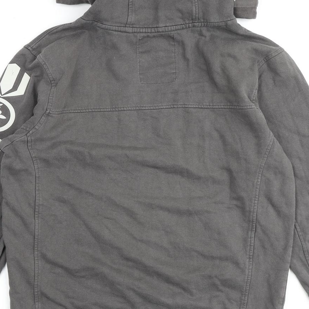 Crosshatch Mens Grey Cotton Pullover Hoodie Size M
