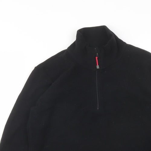 Gelert Womens Black Polyester Pullover Sweatshirt Size 8 Zip