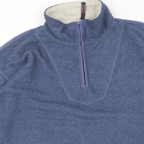 Authentic Sport Womens Blue Polyester Pullover Sweatshirt Size 18 Zip