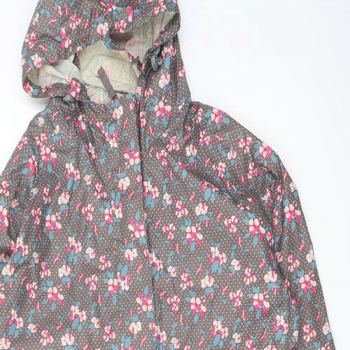 Peter Storm Womens Multicoloured Floral Rain Coat Coat Size 14 Zip