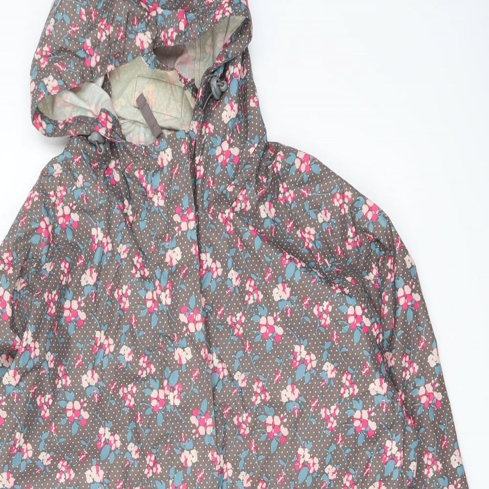 Peter Storm Womens Multicoloured Floral Rain Coat Coat Size 14 Zip