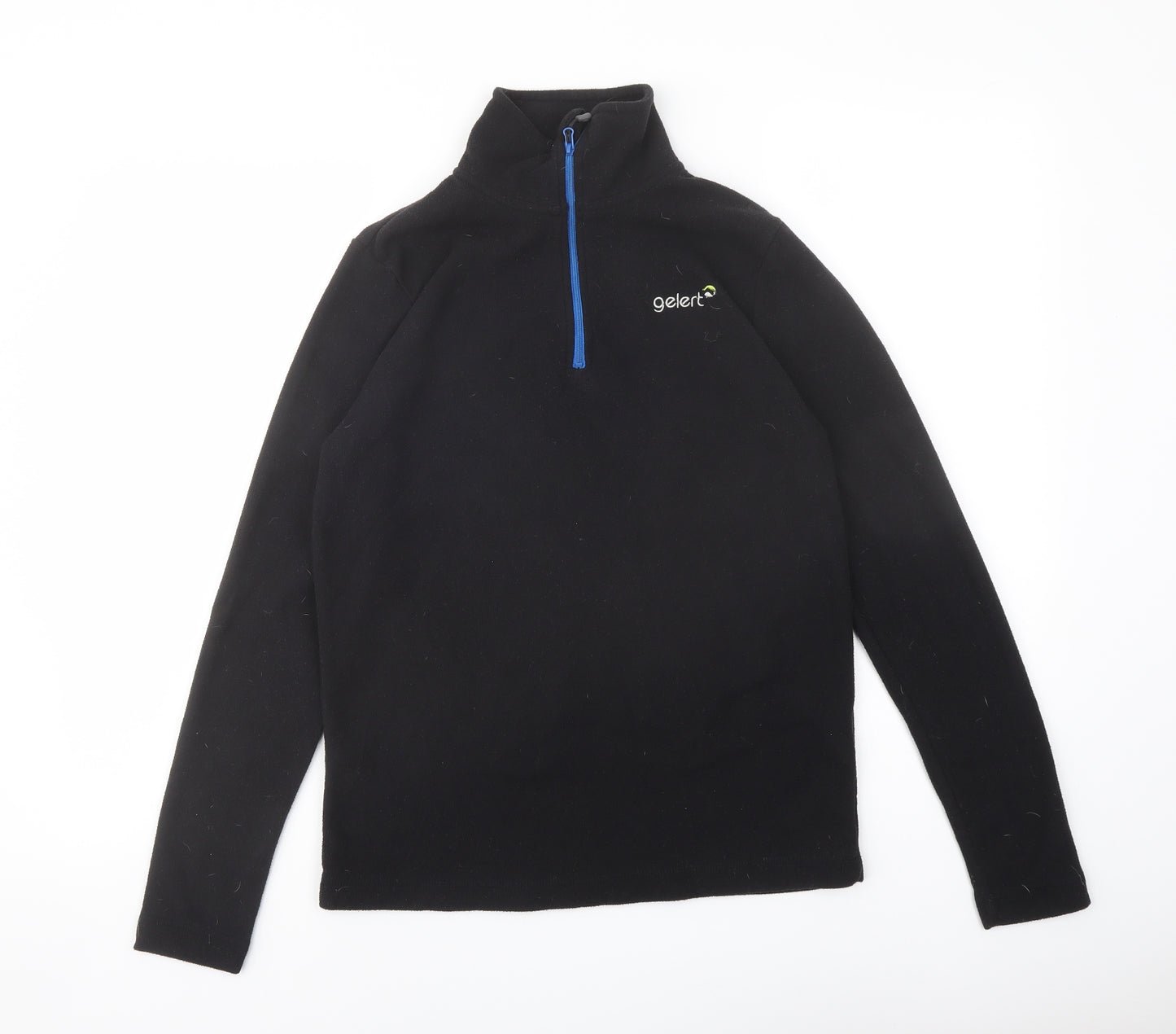 Glert Womens Black Polyester Pullover Sweatshirt Size XS Zip