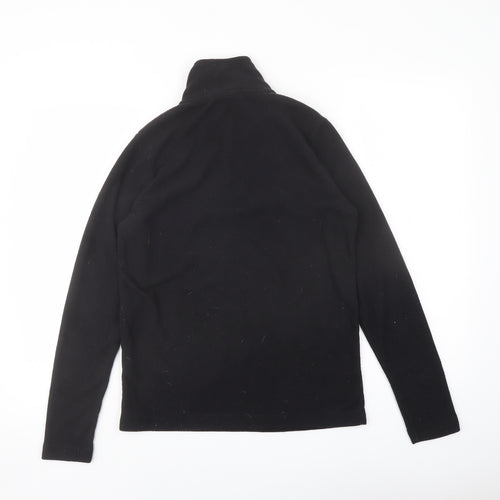 Glert Womens Black Polyester Pullover Sweatshirt Size XS Zip
