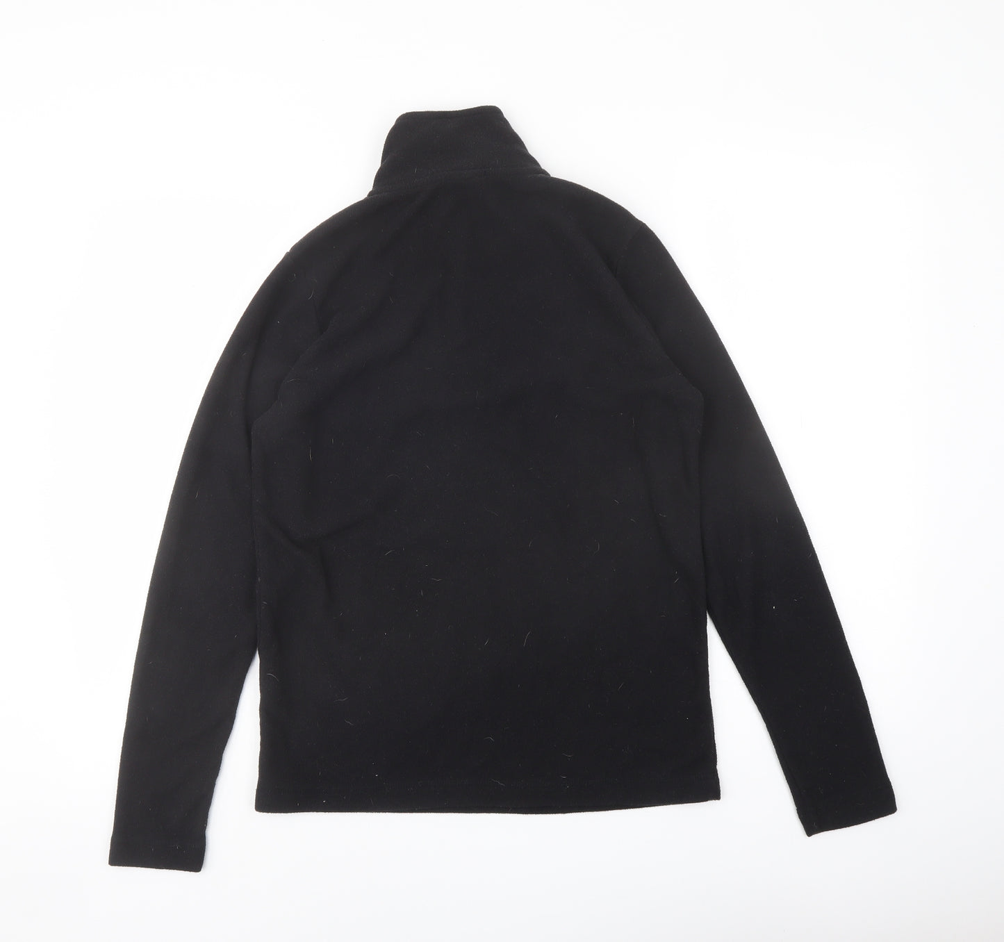 Glert Womens Black Polyester Pullover Sweatshirt Size XS Zip