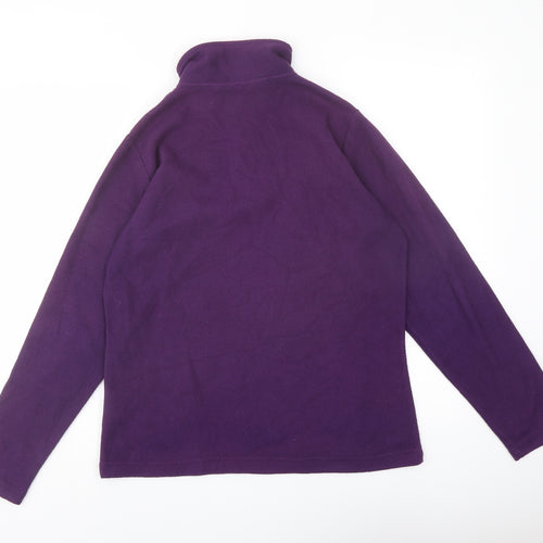 Freedom Trail Womens Purple Polyester Pullover Sweatshirt Size 10 Zip