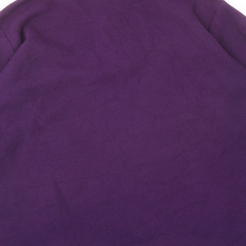 Freedom Trail Womens Purple Polyester Pullover Sweatshirt Size 10 Zip
