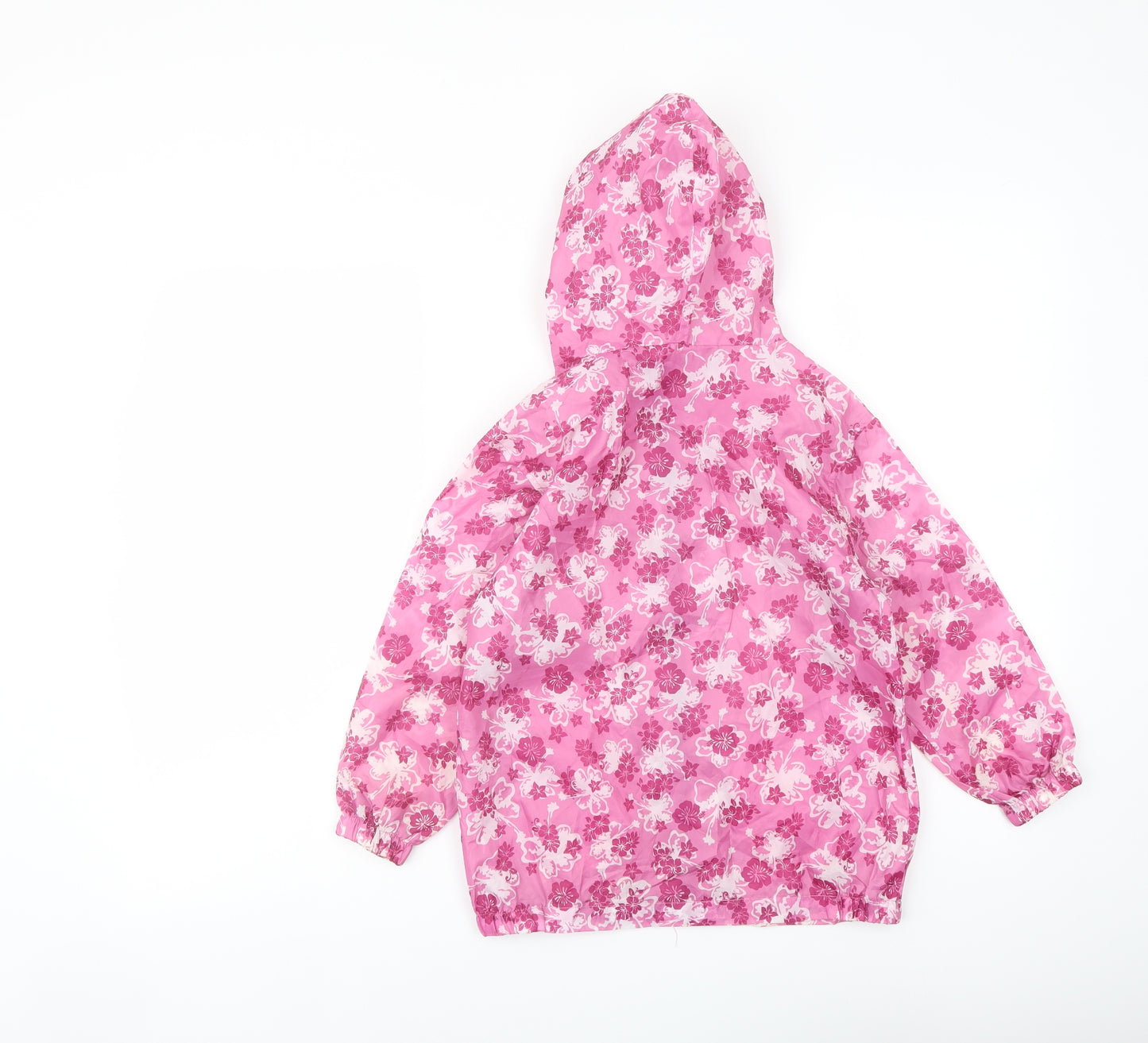 Avenue Girls Pink Floral Rain Coat Coat Size 5-6 Years Zip