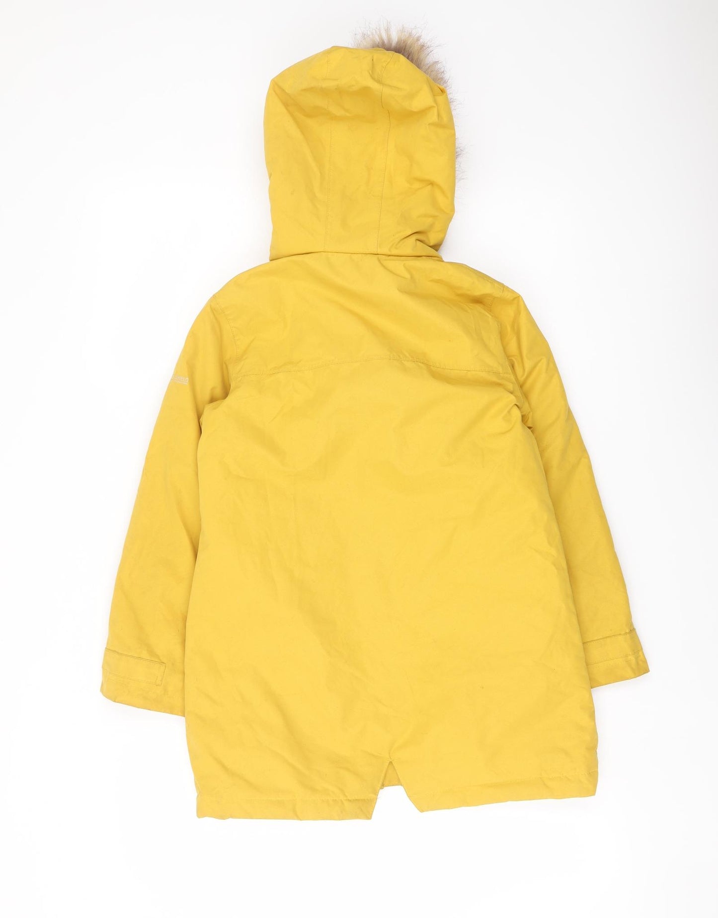 Trespass Boys Yellow Rain Coat Coat Size 7-8 Years Zip