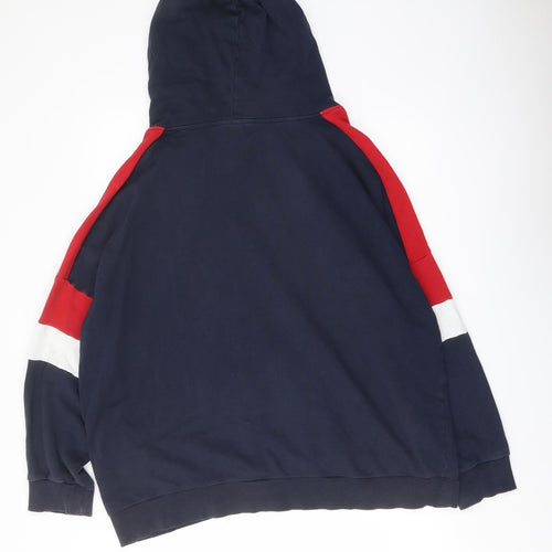 H&M Mens Blue Cotton Pullover Hoodie Size L