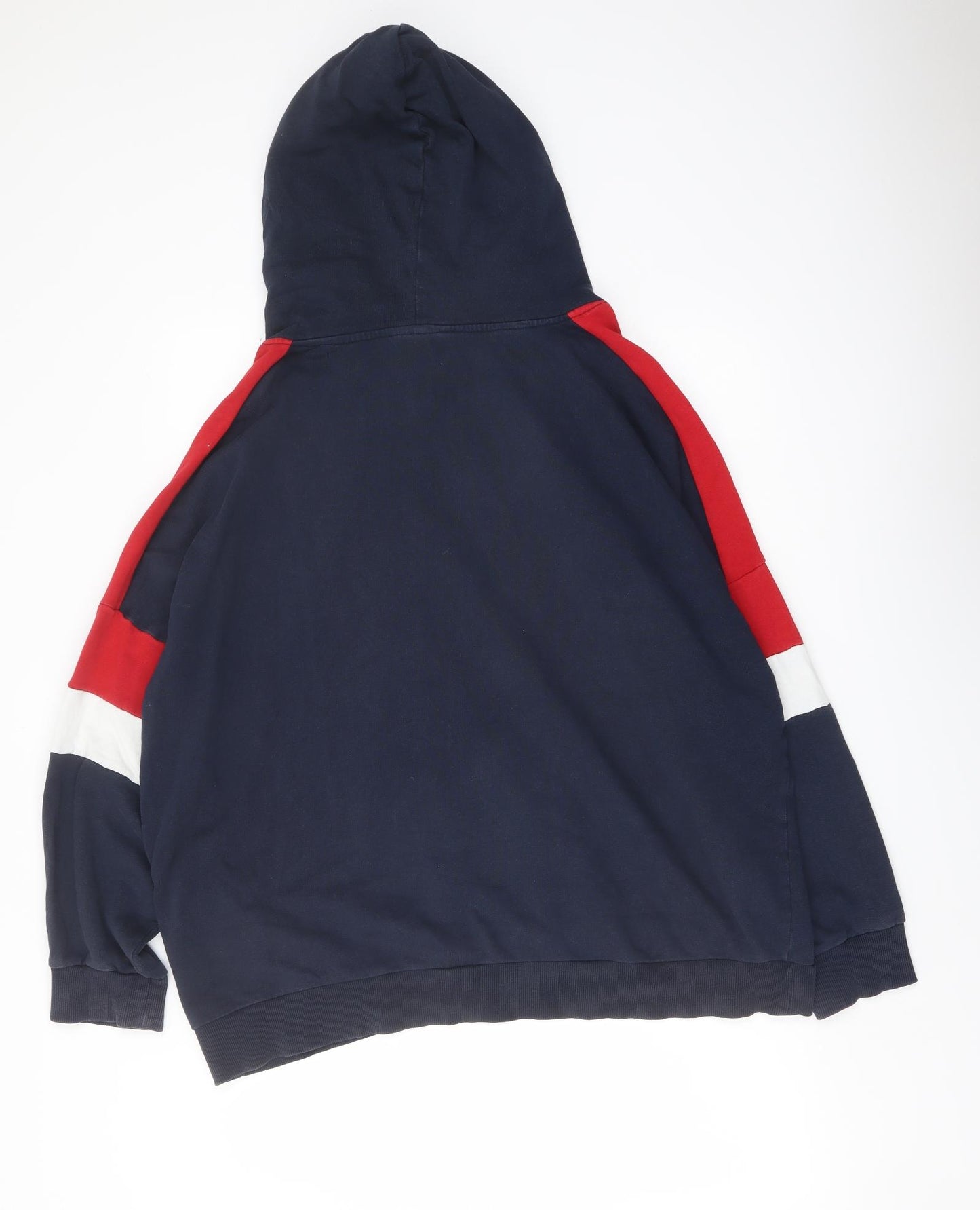 H&M Mens Blue Cotton Pullover Hoodie Size L