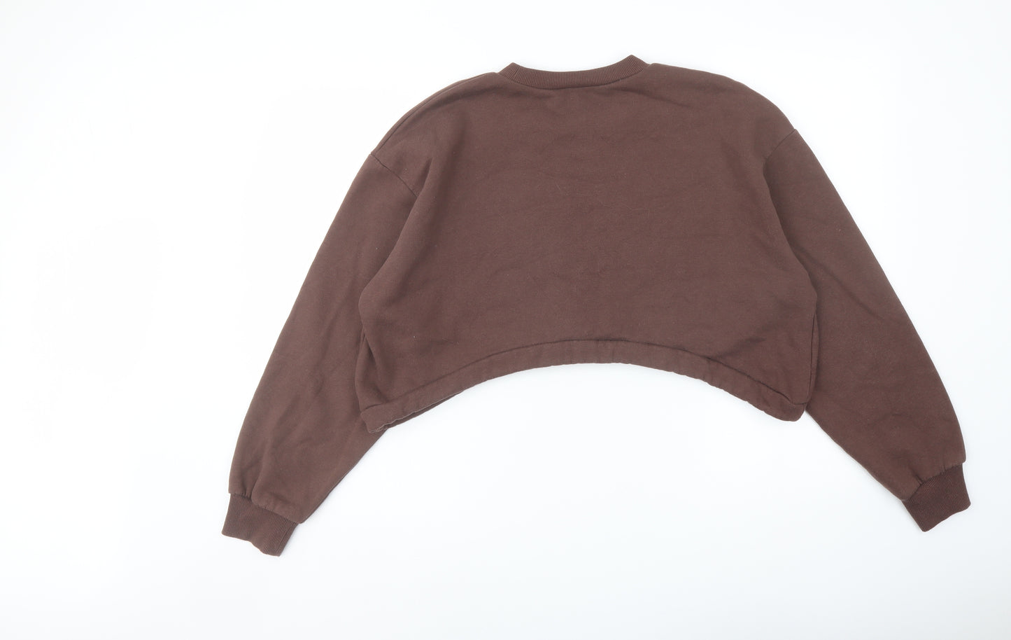 Zara Womens Brown Cotton Pullover Sweatshirt Size L Pullover