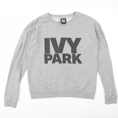 IVY PARK Womens Grey Cotton Pullover Sweatshirt Size S Pullover