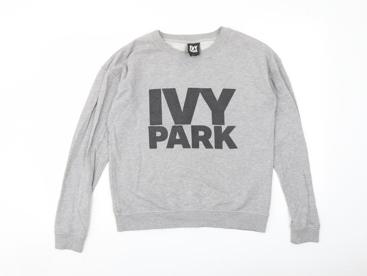 IVY PARK Womens Grey Cotton Pullover Sweatshirt Size S Pullover